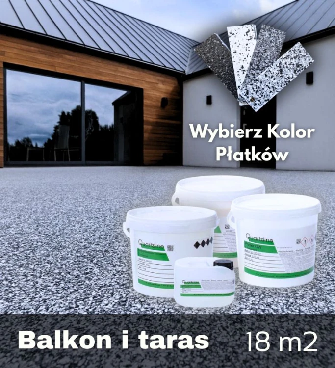 Zestaw-zywica poliasparginowa z platkami na balkonie-komplet