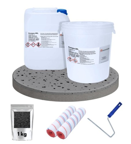 Gotowy zestaw żywicy epoksydowej z płatkami, grafit-co-zawiera-zestaw