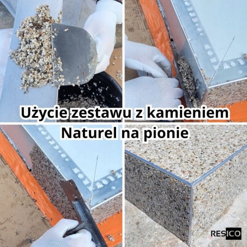 Zestaw do pionów kamienny dywan - Grunt Żywica Spoiwo Kruszywo PION na 2m2