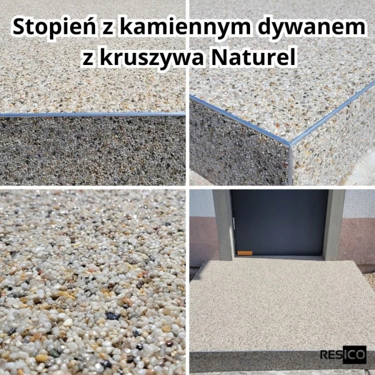 Zestaw do pionów kamienny dywan - Grunt Żywica Spoiwo Kruszywo PION na 2m2