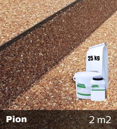 Zestaw do pionów kamienny dywan - Grunt Żywica Spoiwo Kruszywo PION na 2m2