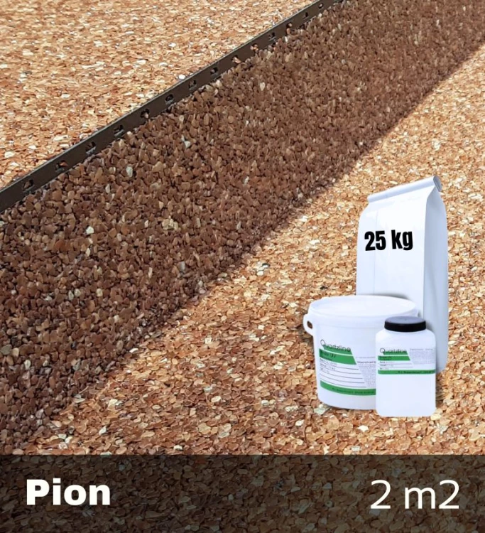 Zestaw do pionów kamienny dywan - Grunt Żywica Spoiwo Kruszywo PION na 2m2