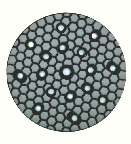 Pad polerski Hexa plaster miodu 150mm z dziurami.jpg