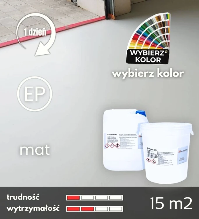 Zestaw żywicy epoksydowej nakładany wałkiem jeden kolor do garażu, warsztatu, magazynu SOLID 12 m2.jpg