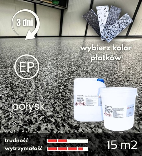 Zestaw żywic epoksydowych pełen zasyp płatków do garażu, warsztatu, magazynu DECOFLAKE 15m2.jpg