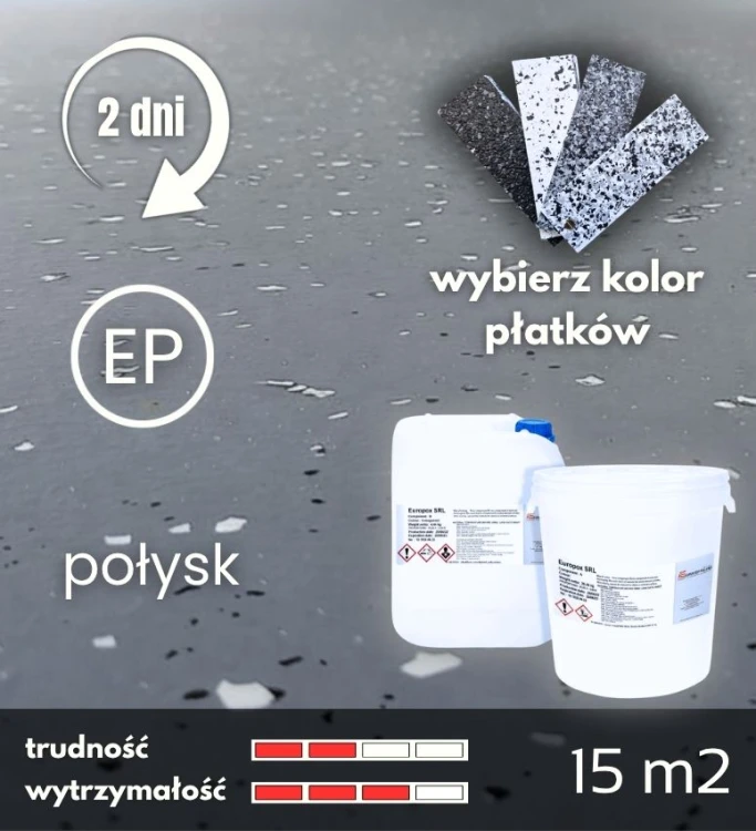 Zestaw żywic epoksydowych delikatny zasyp płatków do garażu, warsztatu, magazynu SEMIFLAKE 15m2.jpg