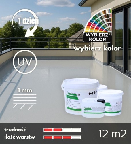 Zestaw żywic poliasparginowych na balkon taras schody gładka powierzchnia 12m2 12,5kg TarasPro DIY.jpg