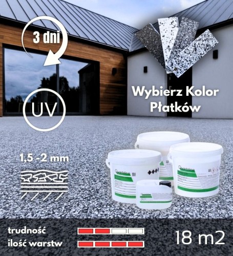 Zestaw żywic poliuretanowych, pełen zasyp z płatków na balkon i taras, EASYFLAKE 18m2.jpg