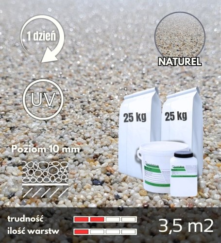Zestaw żywica i kruszywo kamienny dywan NATUREL do pionów na balkon i taras 3,5m2 .jpg