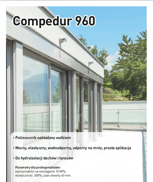 COMPEDUR 960 - zastosowanie na tarasach i dachach