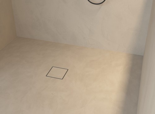 Odpływ punktowy I-DRAIN Liquid Square White 150 × 150 mm – aranżacja producenta