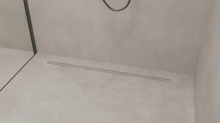 Odpływ liniowy I-DRAIN Liquid AIR White – 70, 80, 90 cm – aranżacja producenta