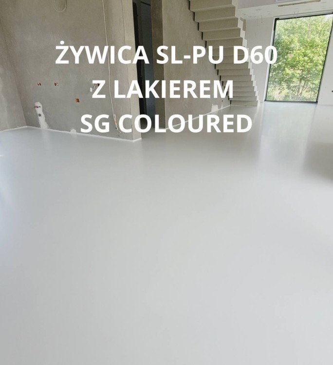 żywica poliuretanowa samorozlewna zabezpieczona lakierem D60