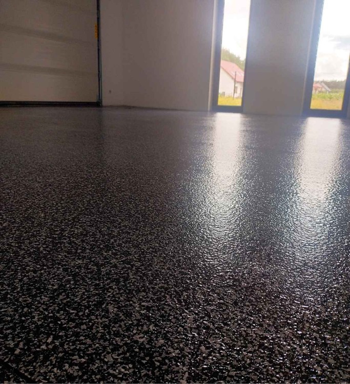 czarne płatki do posadzek żywic