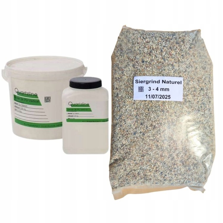 Zestaw do pionów kamienny dywan - Grunt Żywica Spoiwo Kruszywo PION na 2m2