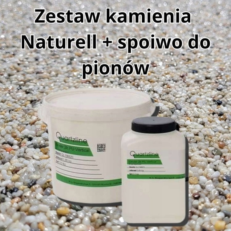 Zestaw do pionów kamienny dywan - Grunt Żywica Spoiwo Kruszywo PION na 2m2