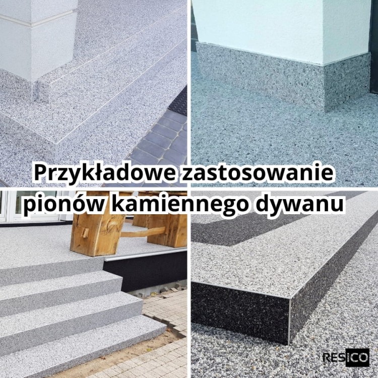 Zestaw do pionów kamienny dywan - Grunt Żywica Spoiwo Kruszywo PION na 2m2