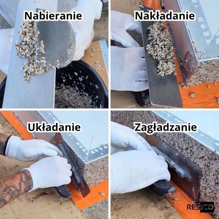 Zestaw do pionów kamienny dywan - Grunt Żywica Spoiwo Kruszywo PION na 2m2