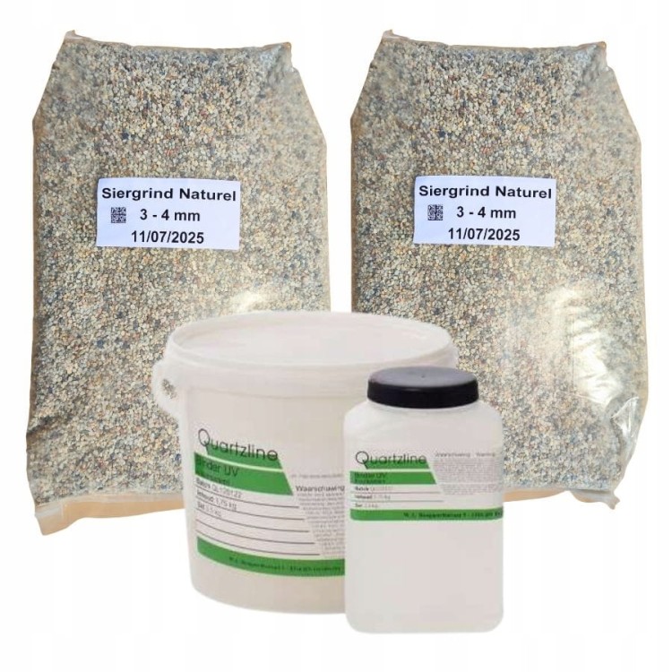 Zestaw kamienny dywan na 3,5m2 - Żywica Spoiwo Kruszywo Naturalne