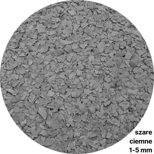 Płatki dekoracyjne Resico w kolorze szarym ciemnym wielkość 1-5mm