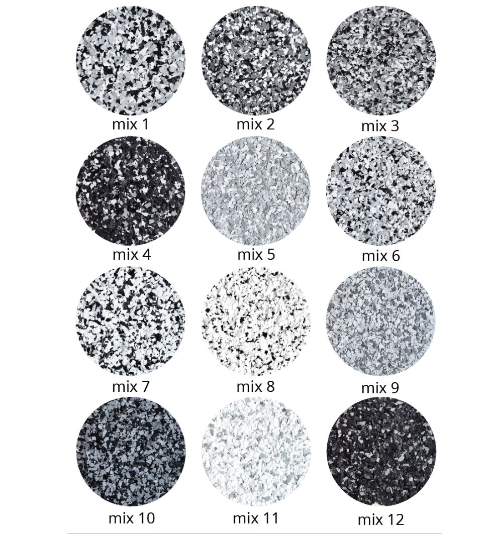 kolorystyka mixy mieszanki płatków dekoracyjnych do systemu decoflake