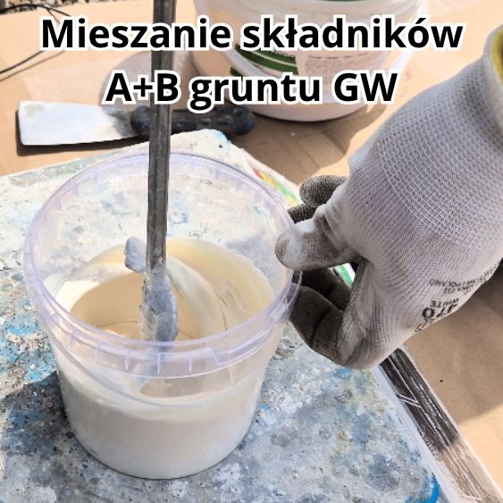 Mieszanie składników gruntu GW