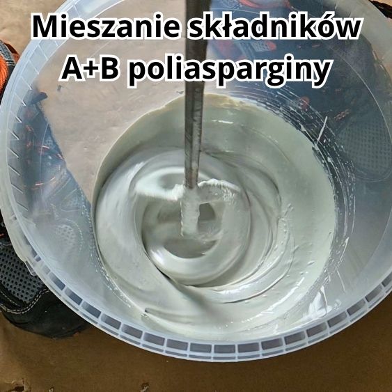 Mieszanie składników AB poliasparginy