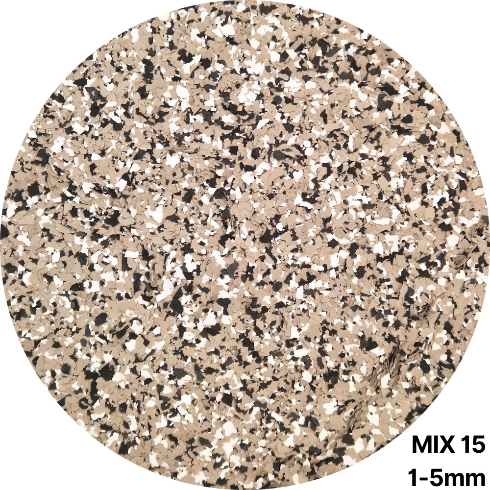 Płatki dekoracyjne POSARO MIX 15 1–5 mm – widok luźnych płatków